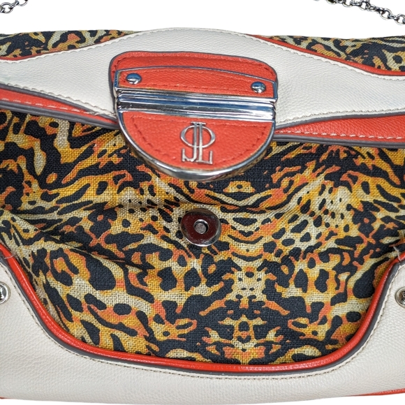 Jennifer Lopez JLO Cheetah Print Clutch Purse Magnetic Closure. Zip Pockets. - Picture 10 of 14